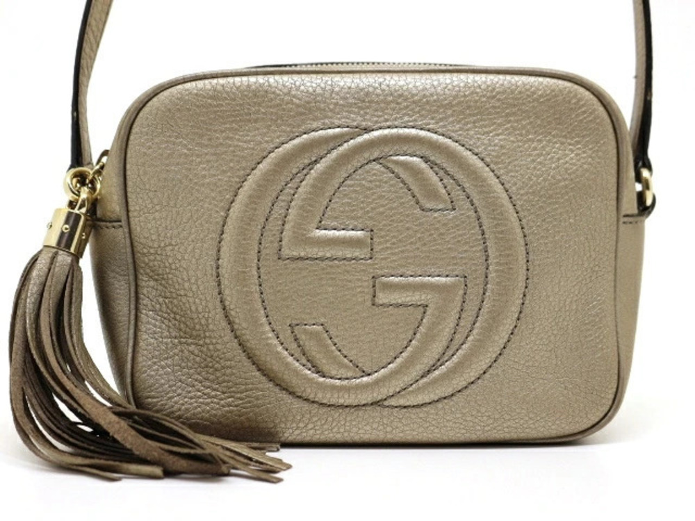 Gucci Soho Embossed Gold Shoulder Bag